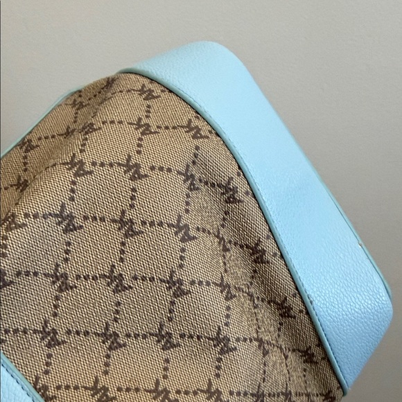 Anne Klein Light Blue and Tan Mini Bag - Picture 6 of 13